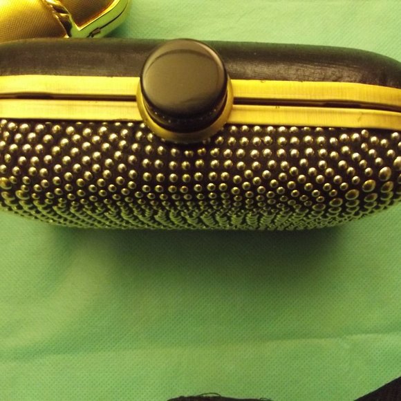 MINI BAG/CROSSBODY/CLUTCH/GOLD STUDDED - Picture 4 of 7
